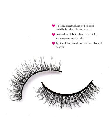 Short Wispy 3D Fake Eyelashes - 10 Pairs Bulk Pack for Natural Look | Reusable Faux Mink Handmade Short-Natural Lashes - Buy Online on GoSupps.com