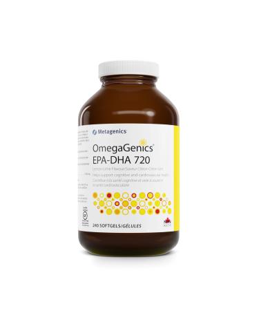 Metagenics OmegaGenics EPA-DHA 720mg - Daily Omega 3 Fish Oil Supplement to Support Cardiovascular Musculoskeletal and Immune System Health - 240 Softgels