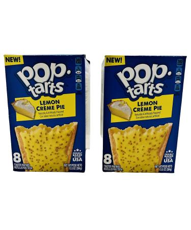 Pop Tart 2 Pack: Lemon Creme Pie Pop Tarts (Includes Two 13.5 oz Boxes of Lemon Cream Pie Pop Tarts for a total of 16 Toasted Pastries) 1 Count (Pack of 1) - Buy Online on GoSupps.com