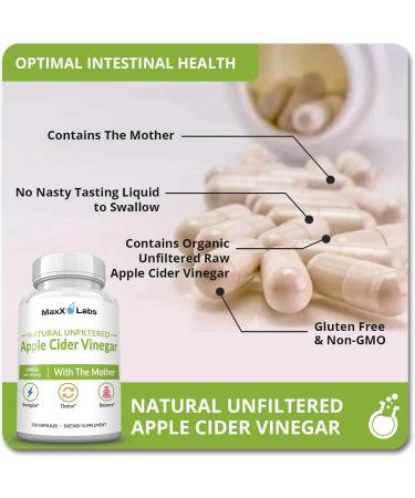 MaxX Labs Advanced Bladder Control UTI Cranberry Supplement - Potent Blend of Pumpkin Seed Oil 60 Caps + Apple Cider Vinegar Capsules with The Mother - Help Improve Energy Immunity Digestion 120 Ct - Buy Online on GoSupps.com