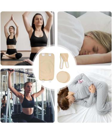 Reusable Castor Oil Pack Wrap Set | 4 Khaki Cotton Flannel Wraps for Liver Detox Neck Relief & Constipation Relief - International Shipping - Buy Online on GoSupps.com