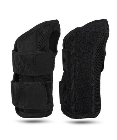 Wrist Brace Carpal Tunnel Splint Compression Wrist Support Fixator for Relieve Arthritis Tenosynovitis Wrist Pain Sport Sprain (L right+left) Pair right left Large (1 Pair)