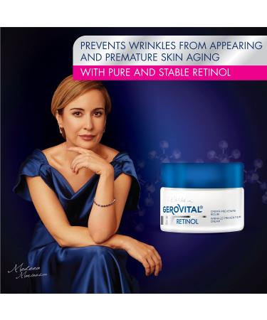 GEROVITAL RETINOL Anti-Wrinkle Cream - 50 mL Retinol Moisturizer with Vitamin A & E | Anti-Aging Face Cream with Sepilift Complex for Youthful Skin - International Shipping Available - Buy Online on GoSupps.com