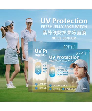Sunscreen Facial Patches UV Golf Patch Sweatproof Sunscreen Patches Golf Sunblock Gel Facial Patches Hydrating Skin Care Sunscreen Patch for Golf Outdoor Sports - Buy Online on GoSupps.com