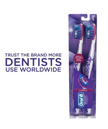 Oral-B 3D White Luxe Soft Toothbrush 2 Pack - Whiter Teeth & Gentle Care - Buy Online on GoSupps.com