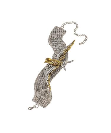 OralGos Trendy Multi-tier Swallow Bird Necklace with Full Diamonds Trendy Necklaces Jewelry Women Necklace Jewelry Metal