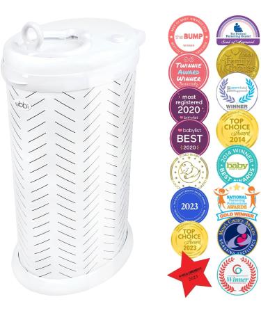Ubbi Steel Diaper Pail - Odor Locking No Special Bag Needed | Award-Winning Herringbone Design | Must-Have for Registry - Buy Online on GoSupps.com
