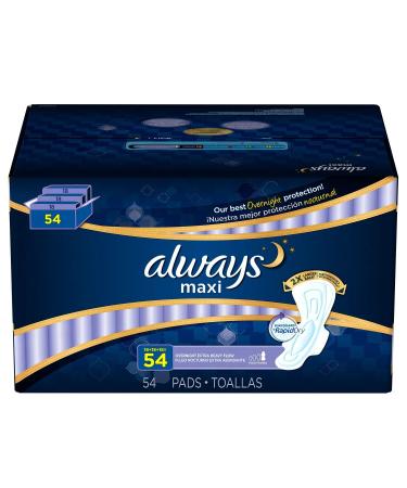 Always Maxi Overnight - Extra Heavy - 54 ct.