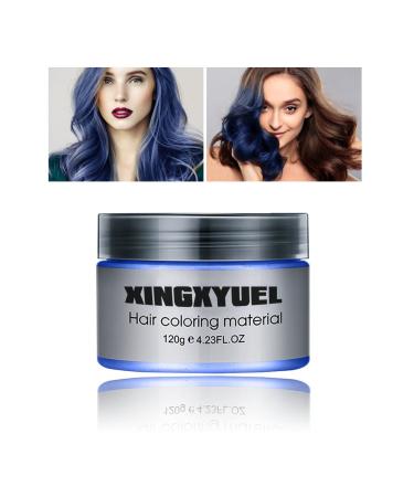 Blue Hair Dye Wax Color Temporary Hair Color Natural Hair Color Wax 24 Hours Long Lasting Effect Washable Clean Color Hair Wax Suitable for Daily Parties Cosplay Halloween