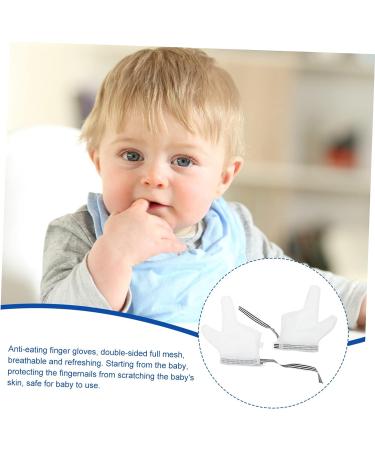 Totority 1 Pair Anti-Eating Gloves Baby Mitts Stop Thumb Gloves Stop Sucking Finger Gloves Infant Stop Thumb Gloves Baby White Anti-Eating Hands Orthotics Nylon Baby Stop Thumb Gloves White 13x7.5cm - Buy Online on GoSupps.com