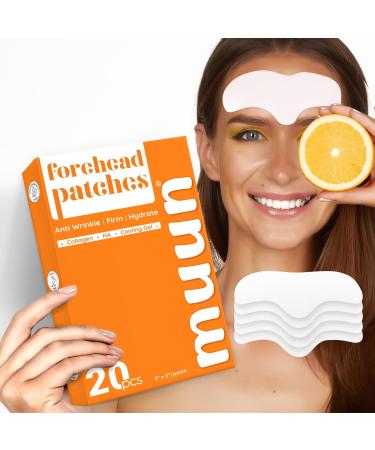 Muun Forehead Wrinkle Patches - 20 Pcs Anti-Wrinkle Treatment with Vitamin C Hyaluronic Acid & Collagen for Smooth Skin - Buy Online on GoSupps.com