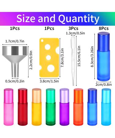 Essential Oils Roller Bottles 8pcs Roll on Bottles with Stainless Steel Ball 10ml Glass Roller Bottles with Bottle Opener Dropper and Funnel for Essential Oils Fragrance Aromatherapy (8 Colors) 8 Colors 8pack 10ml - Buy Online on GoSupps.com