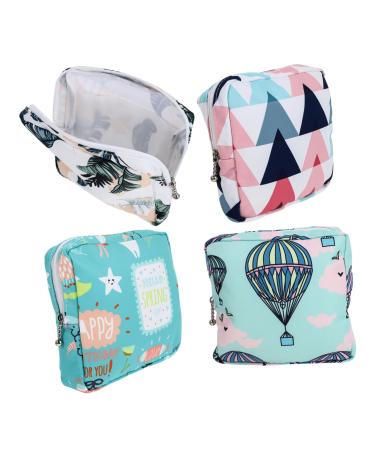 Lurrose 4pcs Napkin Storage Bag Tote Purse Travel Makeup Bag Purse for Travel for Women Tampon Purse Pad Bags Period Bags for Teen Girls Lovely Storage Bag Women Purse