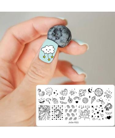 NICENEEDED 6 PCS Constellation Nail Stamping Plate Set Stainless Nail Art Stamping Plates Reusable Animal Manicure Template for Women and Girls Nail Decoration - Buy Online on GoSupps.com