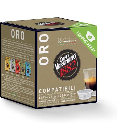  Caff Vergnano 1882 Caff Vergnano 1882 7095 Capsules de caf compatibles Lavazza a Modo Mio Compostables Arabica - 8 paquets x 16 capsules Total : 128 capsules - Buy Online on GoSupps.com