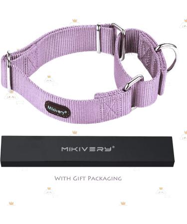 Mikivery Violet Martingale Dog Collar | Adjustable Safety Choke Training Collar for Medium & Large Dogs M 35.5cm-53cm - Buy Online on GoSupps.com
