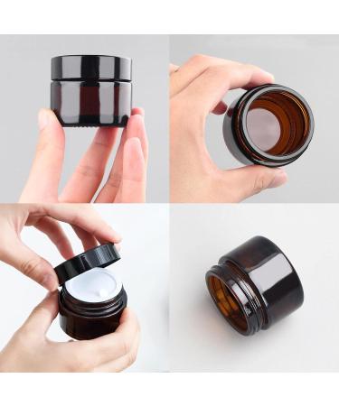CREMEDING 50ml Refillable Brown Glass Cosmetic Containers - Set of 4 | Eco-Friendly & Reusable for Creams Lotions & Oils - Buy Online on GoSupps.com