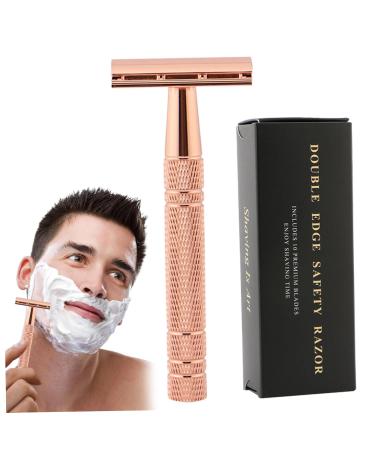 Premium Stainless Steel Safety Razor for Men | Double Cutting & Single Blade | Smooth & Clean Shave | Removable Head Metal Razor - Buy Online on GoSupps.com