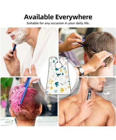 Colorful Dinosaur Paw Beard Bib | Non-Stick Grooming Cloth for Men | Dino Hair Catcher & Salon Cape Apron Gifts - Buy Online on GoSupps.com