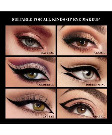 Winged Eyeliner Stamp for Perfect Cat Eye Look - 2 Pack Waterproof Smudge Proof Eyeliner Stamps (8mm Black) - Buy Online on GoSupps.com