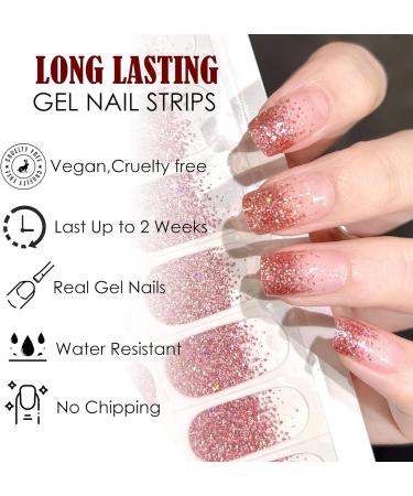 Semi Cured Gel Nail Strips - 22 Salon-Quality Stickers for Manicure - UV/LED Lamp Required - The Prince's Rose - Buy Online on GoSupps.com