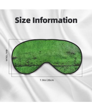 Premium Green Snakeskin Sleep Mask Eye Cover - Reusable Soft Blackout for Travel & Better Sleep | Perfect Gift for Men & Women - Buy Online on GoSupps.com