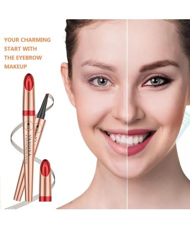 MULPG Waterproof Eyebrow Pencil with Micro 4 Point Brow Pen - Light Brown - Buy Online on GoSupps.com