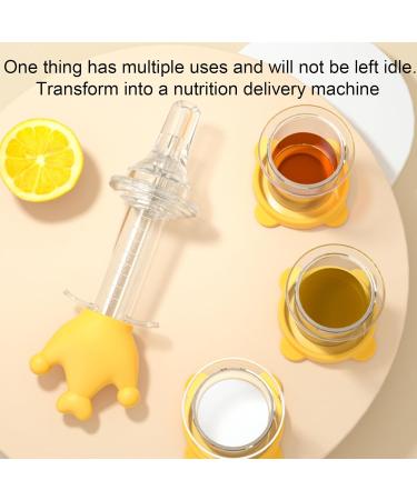 Calakono Yellow Medicine Dispenser for Children | Cute Baby Feeder & Pacifier Medical Dispenser | Ideal for Newborns & Baby Feeding Utensils - Buy Online on GoSupps.com