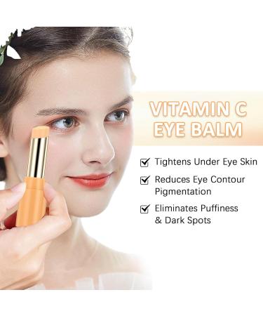 Vitamin C Eye Cream Stick Dark Circle Eye Cream Anti Aging - Eye Cream For Wrinkles Eye Bags Remover Women Under Eye Cream - Reducing Fine Lines Smoothens Wrinkles Eye Balm For Puffiness - Buy Online on GoSupps.com
