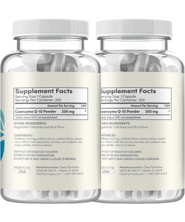 Quick Absorption CoQ10 200mg - Coenzyme Q10 200mg Potent Antioxidant for Heart Energy and Aging Support - High Stability CoQ10 Ubiquinone Capsules - Made in a cGMP US Lab (400 Servings) - Buy Online on GoSupps.com