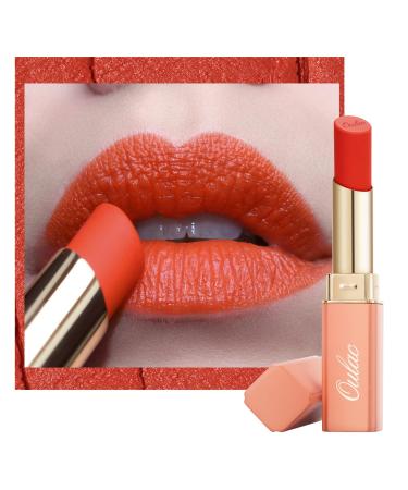 Oulac Orange Red Creamy Matte Lipstick  Soft Satin Finish Lipsticks for Women with Moisturising Formula  Rich Color  Highly Pigmented Enriched with Rose Oil  Vegan & Cruelty-Free| 3.6g (Y10) Ordinary Orange (Y10)