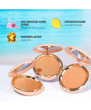 Oulac Sensual Touch Powder Sunkissed Bronzer - Subtle Shimmery Bronze Powder for Natural Glow (B02) Gold Coast - Buy Online on GoSupps.com