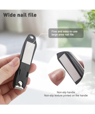 Bezox Nail Clipper with Catcher & Built-in File - Splash-Free Finger Nail Cutter for Perfect Manicure | International Shipping Available - Buy Online on GoSupps.com