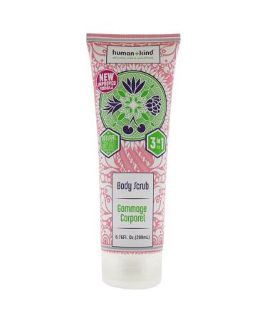 Human+Kind Body Scrub - Exfoliating Hydrating Body Polish that Scrubs Away Dead Skin Cells - Clarifying Treatment for Soft Smooth Skin with Bamboo Extract Beads - Vegan and Cruelty Free - 6.76 oz 6.76 Ounce (Pack of 1)