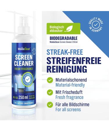 Premium 250ml Screen Cleaner Spray for Flat Screens TFT & Laptops Streak-Free Shine & Safe for All Displays - Buy Online on GoSupps.com