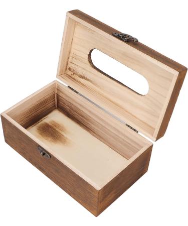 Verdant Touch Retro Decorative Handkerchief Case - Wood Napkin Holder & Desk Organizer for Home & Massage Business - Buy Online on GoSupps.com
