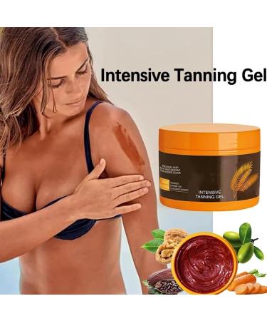 IFFANY Intensive Tanning Gel 150g Tanning Accelerator Cream Gel Natural Ingredients Carrot Oil Tanning Cream for Natural Tanned Skin - Buy Online on GoSupps.com
