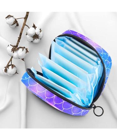 Buy Mermaid-Patterned Menstruation Pad Bag with Zipper - Stylish Tampon & Napkin Storage for Women & Girls - Buy Online on GoSupps.com