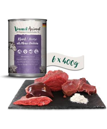 Venandi Animal Premium Wet Food for Cats - Grain-Free Chicken Monoprotein 6 x 400g 2.4kg - Natural & Healthy - Buy Online on GoSupps.com