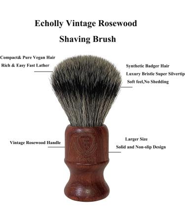Premium Shaving Brushes For Men by Echolly-Super Strong NO Shed Bristle Shave Brushes-Wood Handle Legacy Shave Brush-Rich and Fast Lather Shaving Cream Brush (Vintage Rosewood) - Buy Online on GoSupps.com