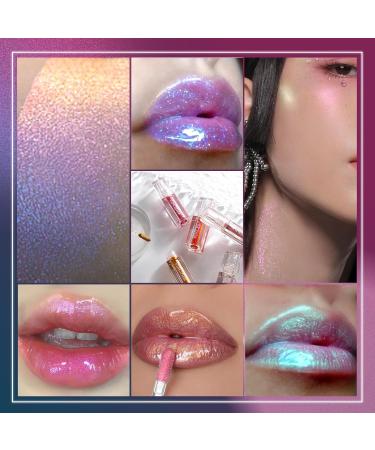 Glitter Chameleon Liquid Lipsticks - Long Lasting Waterproof Metallic Lip Gloss for Women & Girls | Shiny Sparkly Makeup Gift for Christmas Parties - Buy Online on GoSupps.com