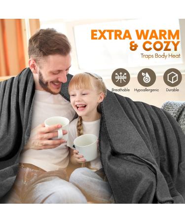 Jmr Usa Inc. Military Wool Blanket 66X90 - Fire Retardant, Extra Thick & Warm Outdoor Blanket for Camping, Emergency, Everyday Use - 80% Wool, Grey - Buy Online on GoSupps.com