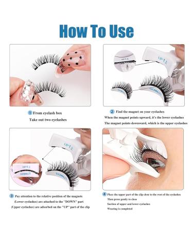 Magnetic Eyelashes - Natural Look Wispy Lashes with Clear Band & Applicator | No Glue Needed Reusable & Easy to Wear - Buy Online on GoSupps.com