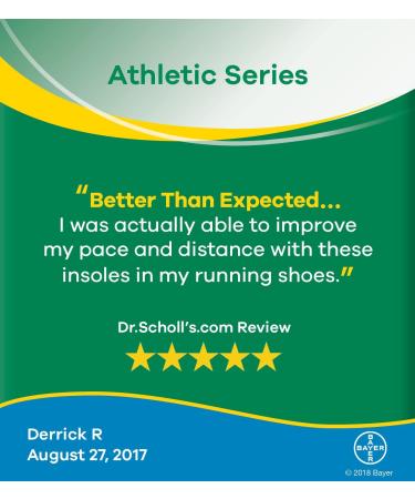 Dr. Scholl's Running Insoles for Men 10.5-14 | Shock Reduction & Injury Prevention - Buy Online on GoSupps.com