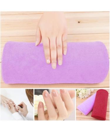 Soft Cotton Cloth Hand Holder Cushion Pillow Nail Arm Towel Rest Nail Art Manicure Salon Half Column Tools Random Color - Buy Online on GoSupps.com