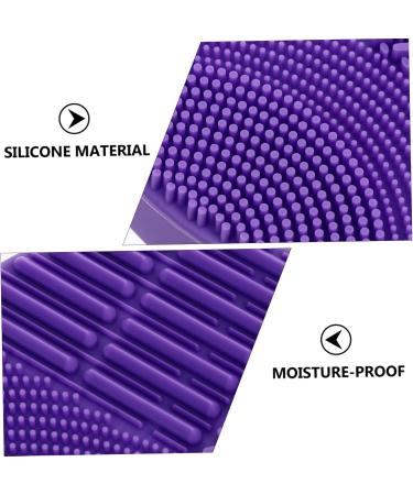 Ipetboom 2 1 Makeup Brush Cleaning Pad Scrubber Silicone Makeup Brush Silicone Holder 2 in 1 Brush Cleaner Pad Makeup Brush Holder Brush Storage Holder Silicone Brush Cleaner 11X10cm Purple - Buy Online on GoSupps.com