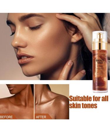 Shimmer Body Oil Body Luminizer Liquid Highlighter Bronzing Drops Smooth Liquid Spray Summer Body Illuminator Liquid Bronzer Body Shimmer Oil Body Glow Highlighter Liquid Body Highlighter Face Glow - Buy Online on GoSupps.com