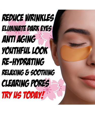 Nielies 24K Collagen Eye Pads - 30 Pairs for Anti-Aging, Dark Circles, Puffiness, Hydration, Blackhead Removal, and Wrinkle Reduction - Gold Eye Patches for Women and Men - Buy Online on GoSupps.com