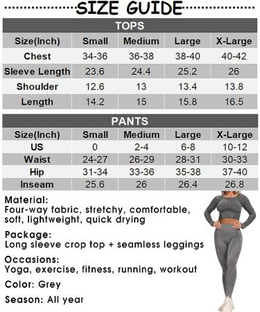 YOFIT Women's Seamless High Waist Yoga Leggings & Crop Top Set - Grey - Buy Online on GoSupps.com