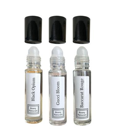 3 Pc Womens Gift Set Fragrance Oil For Women Roll On Body Oil Perfume Samples Fragrance Oil Gift For Her Perfume Oil Sampler Gift Box (Dynamic)
